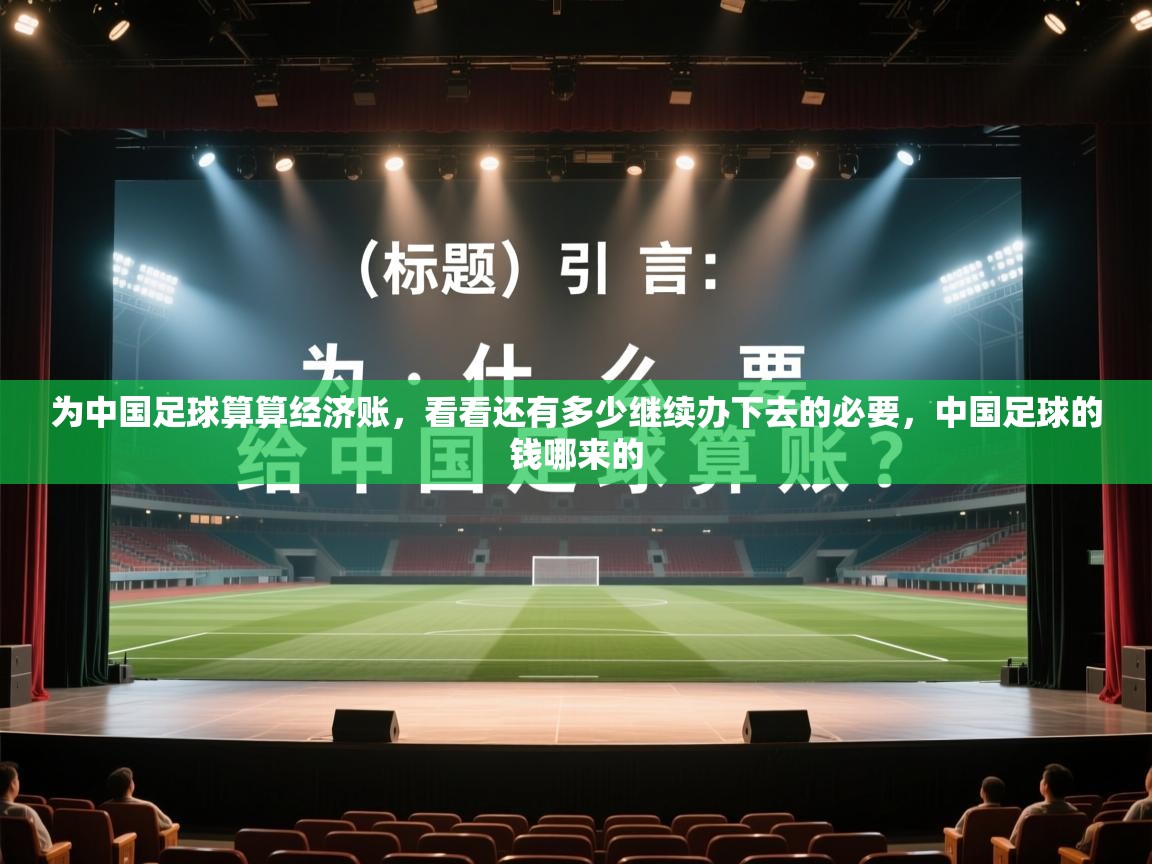 为中国足球算算经济账,看看还有多少继续办下去的必要,中国足球的钱哪来的 第2张